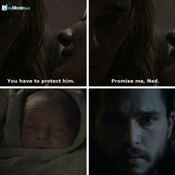 You have to protect him. Promise me, Ned. #quote