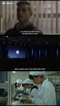 Is it that we collectively thought Steve Jobs was a great man, even when we knew he made billions