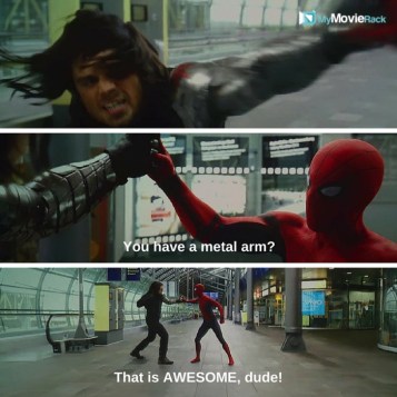You have a metal arm? That is AWESOME, dude! #quote