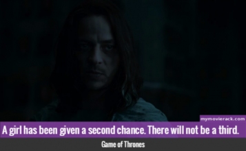 A girl has been given a second chance. There will not be a third. #quote