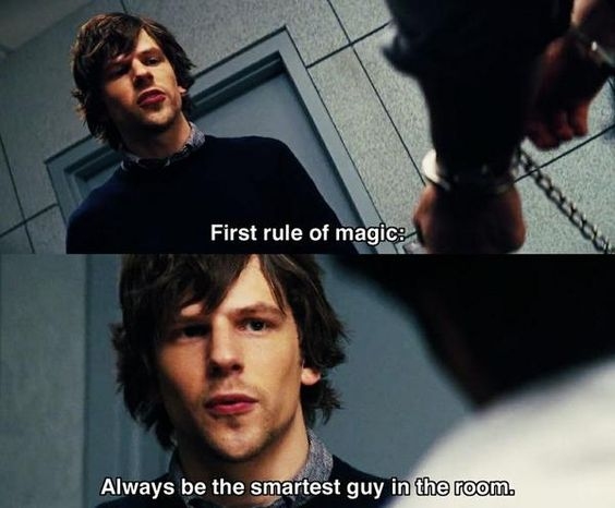 Hence, none of us could become magicians.