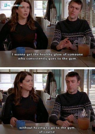 I wanna get the healthy glow of someone who consistently goes to the gym, without having to go to