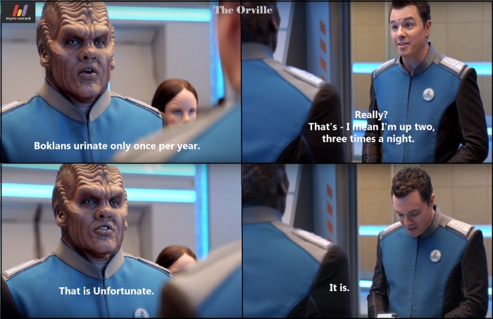#TheOrville
&quot;Boklans urinate only once per year.&quot;
&quot;Really? That&#039;s - I mean I&#039;m up two, three times a