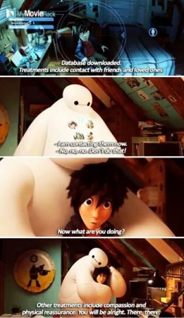 Baymax: Database downloaded. Treatments include contact with friends and loved ones. I am contacting