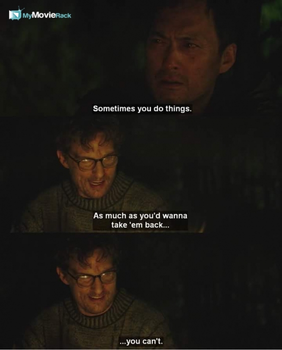 Sometimes you do things. As much as you'd wanna take'em back, you can't. #quote