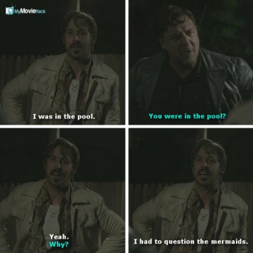March: I was in the pool.
Healy: You were in the pool?
March: Yeah.
Healy: Why?
March: I had to
