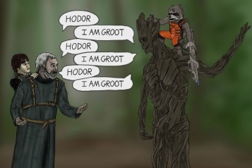 A typical conversation between Groot &amp; Hodor