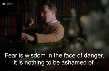 Fear is wisdom in the face of danger, it is nothing to be ashamed of. #quote
