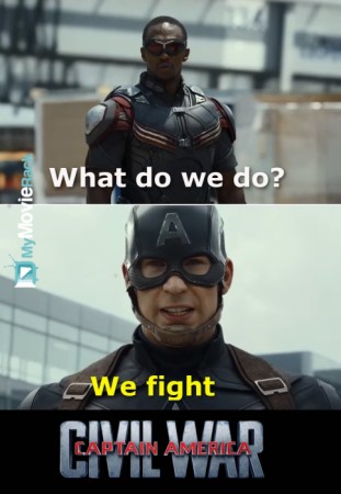 Falcon: What do we do?
Cap: We fight. #quote
