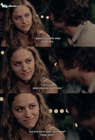 I guess it's really easy to say like, "I don't care what anyone else thinks,". But everyone does,