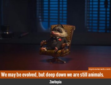 We may be evolved, but deep down we are still animals. #quote