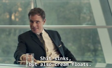 Shit sink, but also cream floats. #quote