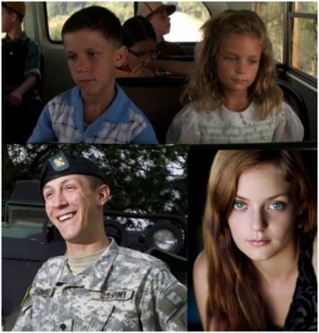 Young Forrest and Jenny 20 years ago, and today