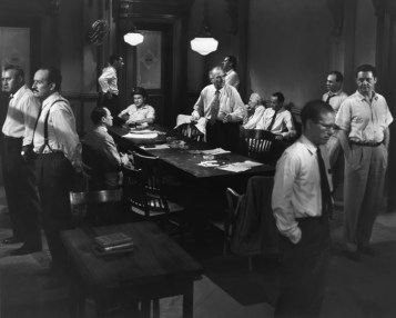 Selective Trivia: 12 Angry Men (1957)- At the beginning of the film, the cameras are all positioned