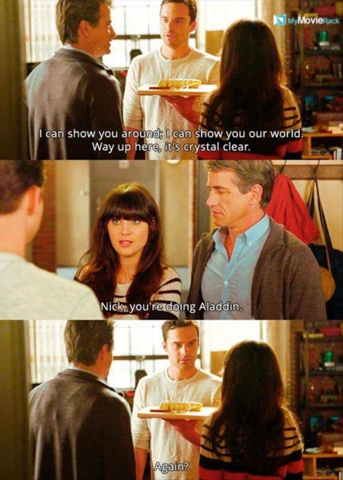 Nick: I can show around, I can show you our world. Way up here, it's crystal-clear.
Jess: Nick,