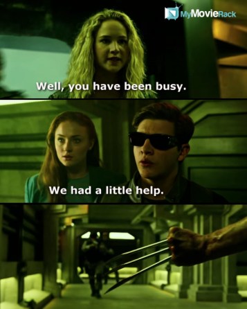 Raven: Well, you have been busy.
Cyclops: We had a little halp.
And look who's here! #quote