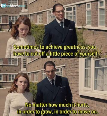 Sometimes to achieve greatness, you have to cut off a little piece of yourself no matter how much it