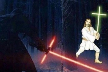 Jesus is all excited for new Star wars