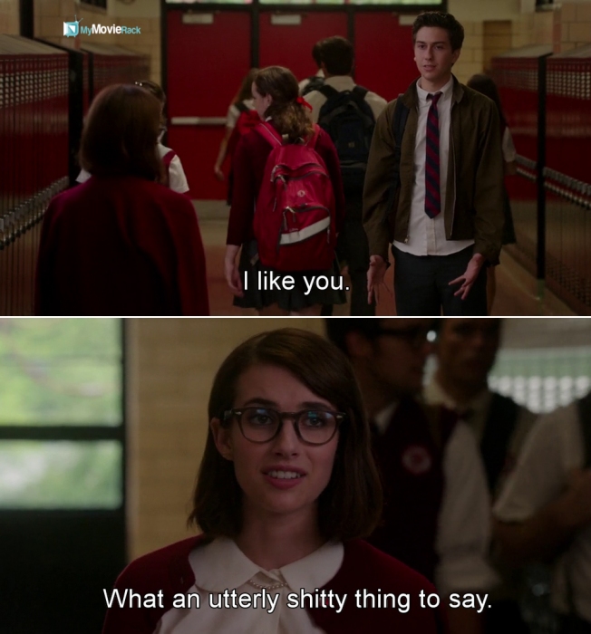 Ed: I like you.
Eloise: What an utterly shitty thing to say. #quote