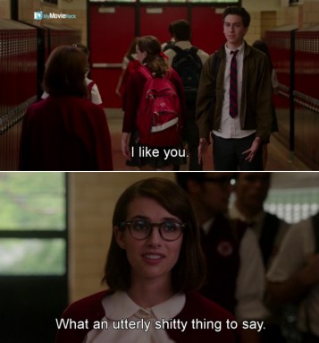 Ed: I like you.
Eloise: What an utterly shitty thing to say. #quote
