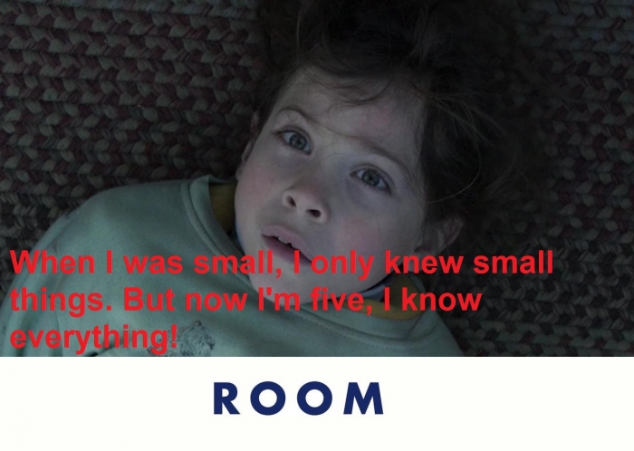 When I was small, I only knew small things. But now I'm five, I know everything! #quote #oscarmovies