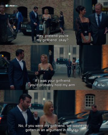 Adam: Hey, pretend you're my girlfriend, okay?
Helene: If I was your girlfriend, you'd probably hold