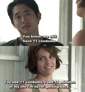 You see 11 condoms, I see 11 minutes of my life I am never getting back.