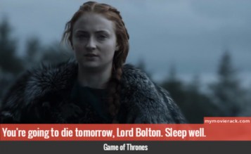 You&#039;re going to die tomorrow, Lord Bolton. Sleep well. #quote