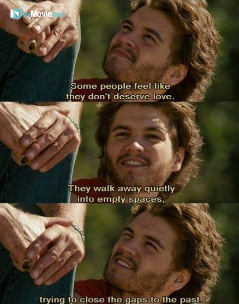 Some people feel like they don't deserve love. They walk away quietly into empty spaces, trying to
